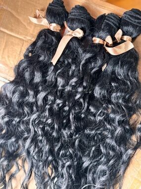 Premium Synthetic Deep Wave Bundles - Natural Black - Soft & Bouncy (3 Pack)